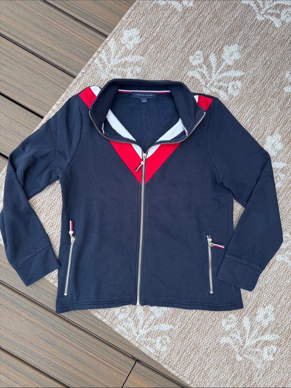 Tommy Hilfiger women’s  Navy Jacket with Red Accents